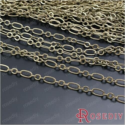 Wholesale Width 3mm Antique Bronze Copper/Iron 3:1 Link Chains Diy Jewelry Findings 5 Meter(JM5406)