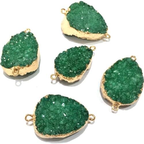 Natural Agates Pendants Charms Connector Pendant for Jewelry Making DIY Accessories Fit Necklaces Size 20x38mm