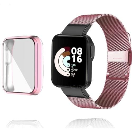 Milanese Strap For Xiaomi Mi Watch Lite Band Metal Bracelet With Case Bracelet Protector For Mi Watch Lite watchband Accessories