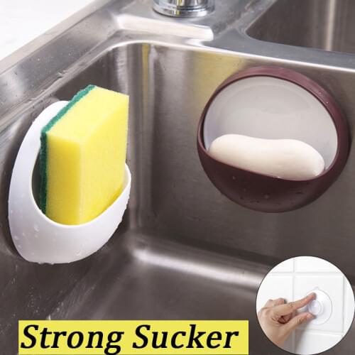 Triangulation Suction Cup Drain Soap Box Plastic Holder Soap Dish Case Storage Rack Strong Sucker Bathroom Shower Accessories