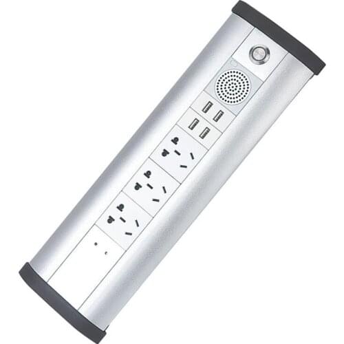 Smart Electric Kitchen Corner Socket with 3 outlets, 4 USB Type A Ports, Bluetooth speaker, 1 Switch Accept Customization