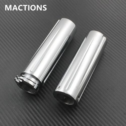 Universal Chrome 1" Motorcycle Hand Grips Aluminum Handlebar For Harley For Yamaha For Honda For Suzuki For Kawasaki For Cruiser