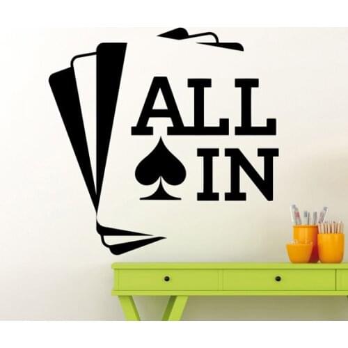 Porkers Pattern Vinyl Wall Sticker Art Design All In Porker Special Home Bedroom Decorative Wall Mural Creative Decals D-254