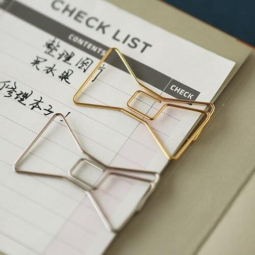 Bow clip diy accessories bookmark bookend clip stationery befriend metal paper clips
