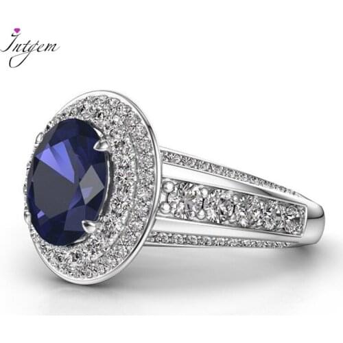 Sapphire Gemstone Ring 925 Silver Wind Ring Fine Fashion Jewelry For Women Engagement Wedding Party Gifts Luxury Rings Wholesale