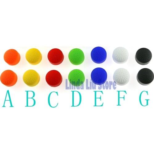 10pcs/lot 7 colors Enhanced Silicone Analog Controller Thumb Grips Cap Skin Cover height grips for ps4