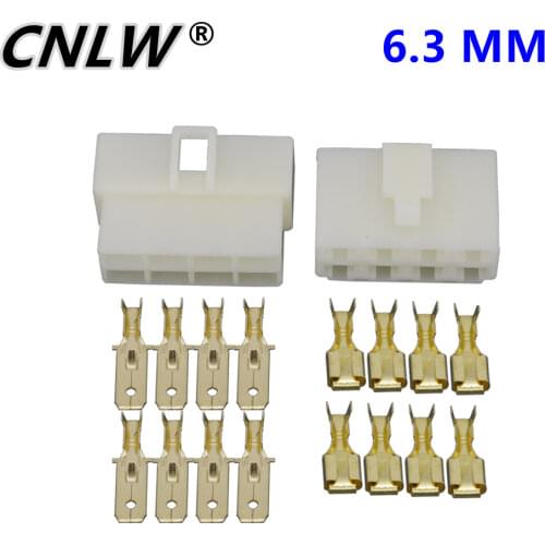 All New 8 Pin DJ7081-6.3-11/21 ABS Plastic Electrical Wire Connectors Plug Male and female Automobile Connector