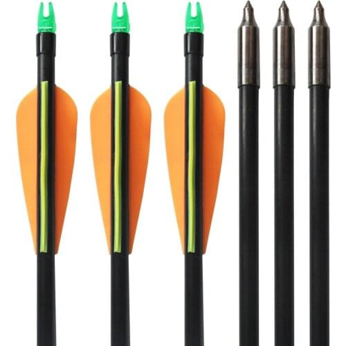 6Pcs/pack Shooting Archery Sports 85cm Fiberglass Arrows Nocks Proof Fiber Glass 30-50lbs For Compound Bow/Recurve Bow