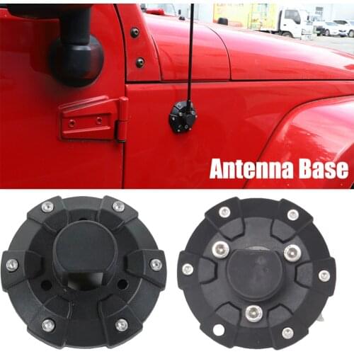 Car Antenna Base Cover Aerials Bottom Protector car accessories For Jeep Wrangler JK JL JLU JT Rubicon Sahara Sport 2007-2021