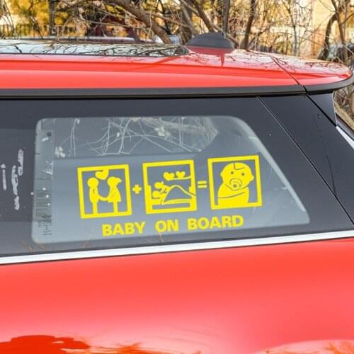 Car Stickers Baby On Board In Car Funny Creative Decals For Windshield Auto Tuning Styling Vinyls D30