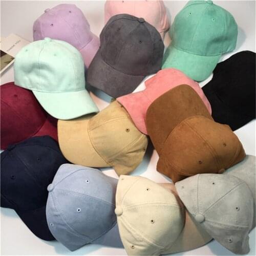 Unisex Soft Suede Baseball Cap Women Men Casual Outdoor Sports Hat Korean Fashion Bone Snapback Adjustable Breathable Dad Hats