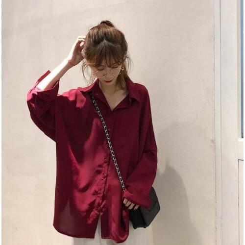 Blouse Women Spring Shirt Womens Loose Long Sleeve Chiffon Shirt Spring Blusas Mujer De Moda