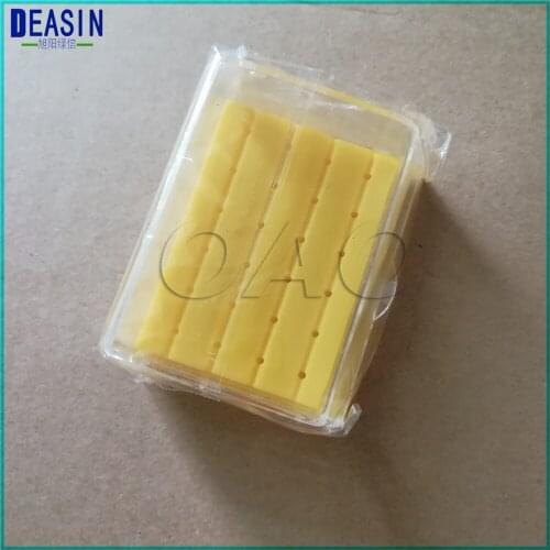 10 pcs 24 Holes Plastic Dental Bur Holder Disinfection Carbide Burs Block Drills Case Box Random Color