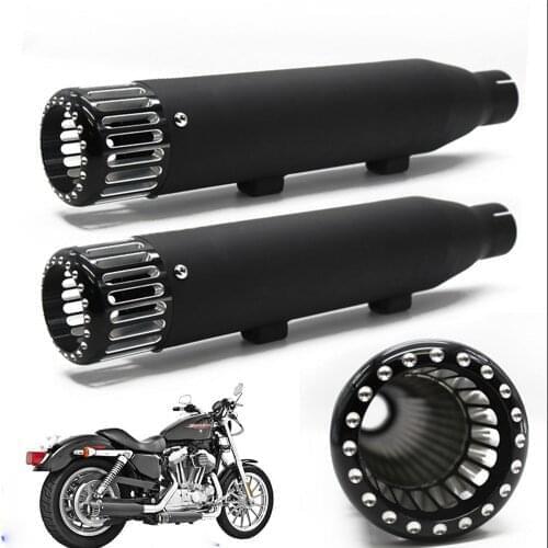 Black Motorcycle Antiqued Vintage Retro Muffler Exhaust Pipe Cafe Racer for Harley Bobber Chopper Exhaust pitbike Pipe