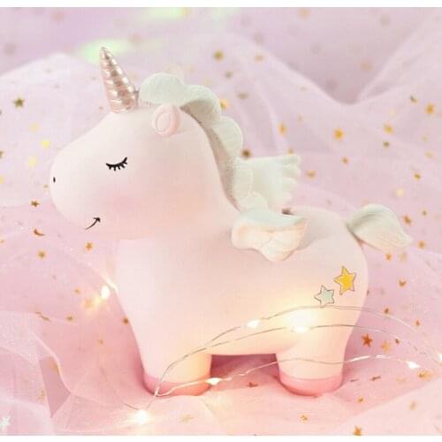 Children Creative Saving Pot Home Decoration Christmas Gift New Arrival Lovely Unicorn Ceramic Piggy Bank Money Coin Storage Box