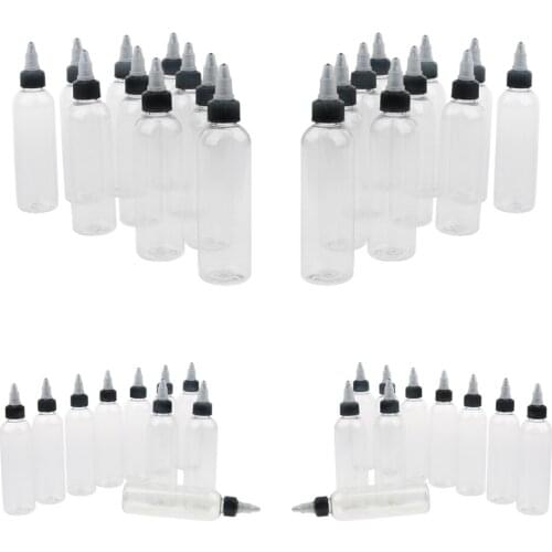 40 Pcs Travel Squeeze Bottle with Cap for Toiletry Condiment Liquid 120ml