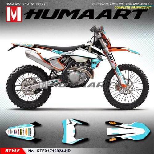 HUMAART Dirt Bike Decals Stickers Backgrounds for 125 150 250 300 350 450 500 EXC EXC-F XCW 2017 2018 2019