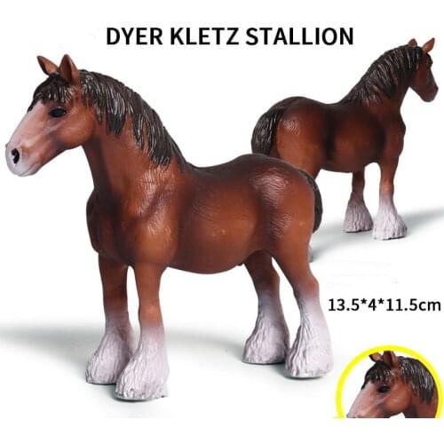 Simulated Clydesdale Figure Wild Life Animals Horse Models Educational Toys for Children Kids Home Decor Collection Toys