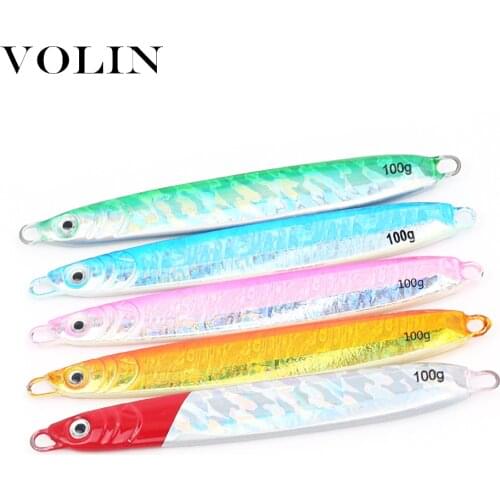 VOLIN NEW 1pc Sea Metal Fishing Lure 100g 150g Hard Lure Fishing Metal Jig SaltWater Lead Lure Artifical Lure