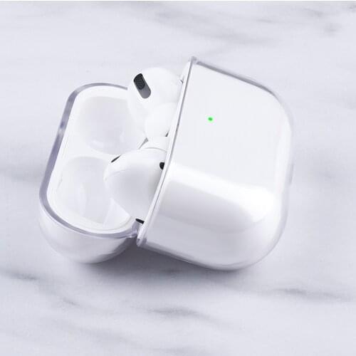 100Pcs/LOT Plastic Crystal Clear Cases For Air Pods Transparent Earphone Case For AirPods Pro Charging Box Protective Hard Case