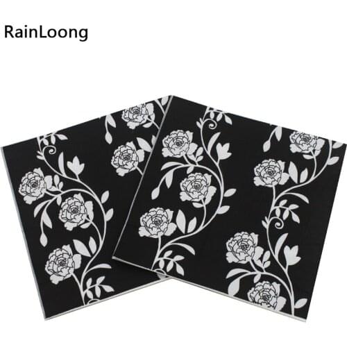 [RainLoong] Flower Paper Napkins Event & Party Supplies Tissue Supply Party Decoration 33CM*33cm 1 pack (20pcs/pack)