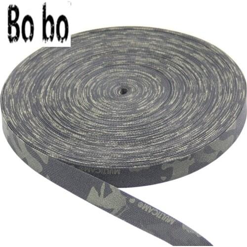 Camouflage ribbon fabric belt 2.5cm firm outdoor bag shoes and hats production accessories