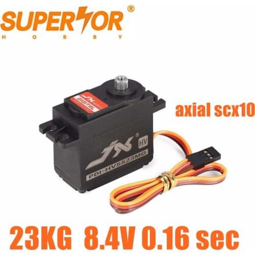 PDI-HV5523MG JX 23KG Servo 8.4V 0.16 sec Metal Gear Standard Servo for 1:8 1:10 RC car robot airplane PDI-6225MG-300 axial scx10