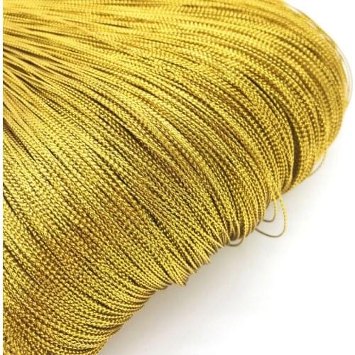 100m Gold Silver Cord Gift Packaging String Metallic Jewelry Bracelet Making Thread DIY Tag Line Mark Lanyard