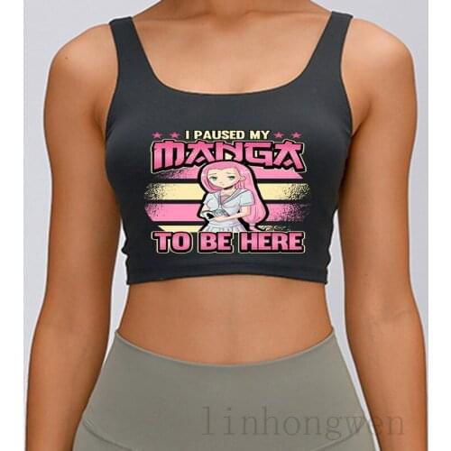 Funny Anime Manga Otakues Weeb Saying Tank Top Fitness Natural Summer Humor Size S-3xl Sexy Designer Crop Top Vest