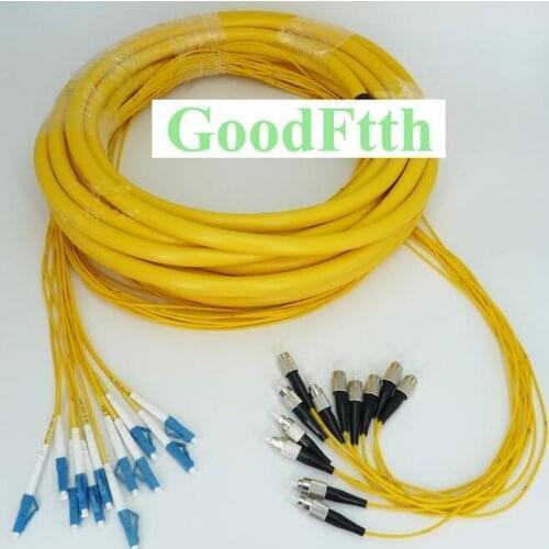 Patch Cord Jumper FC-LC LC-FC UPC SM 12 Cores Fibers Trunk Breakout 2.0mm GoodFtth 1-6m