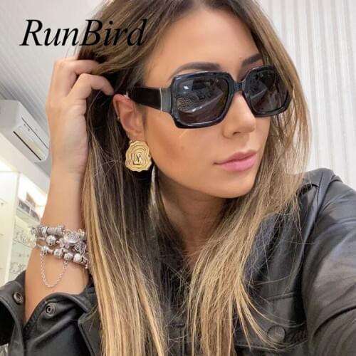 Retro Square Womens Sunglasses 2021 Fashion Vintage Brand Rectangle black Lens Female Glasses For Men Oculos Eyewear 5522