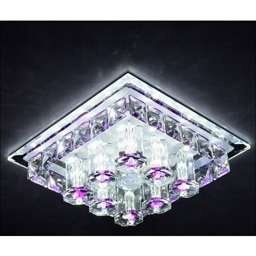 Dia18cm Crystal Led Ceiling Lamp Corridor Led Ceiling Chandelier Lighting Porch Home Decro Led Ceiling Light Downlights