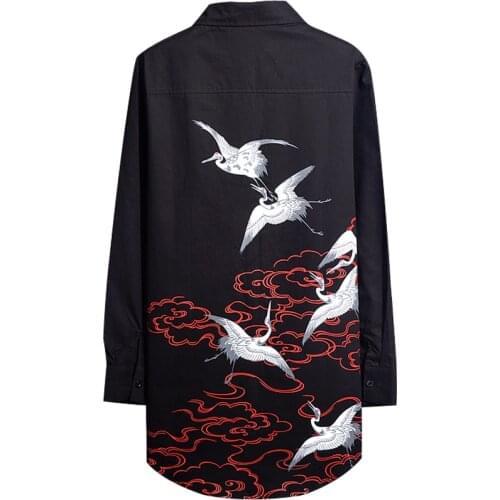 Thintenda 2018 Korean Mens Shirt Long Sleeve 100% Cotton Silm Fit Floral Shirt Houndstooth Printed Long Shirts Masculina Camisa