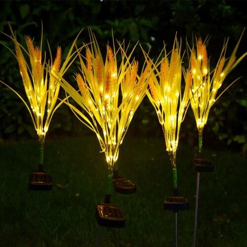 Outdoor LED Solar Wheat Ear Lamp Outdoor Waterproof Garden Decoration Courtyard Lamp Light Sensing Simulation Wheat Lamp