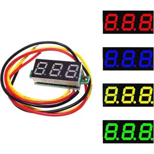 DIY Red Blue Digital LED Mini Display Module DC2.5V-32V Voltmeter Voltage Tester Panel Meter Gauge for Motorcycle Car