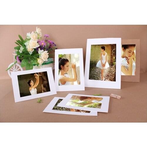 10 sheets DIY Paper Photo Frames 5" 6" 7" Picture Frames For Table Decoration Home Decoration Craft &White