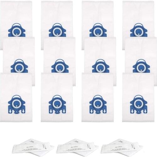 12Pcs Replacement Vacuum Cleaner Dust Bags,Fit for Miele GN Series S5,S8 Series Vacuum Cleaner