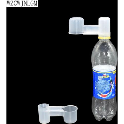 2pieces of portable plastic transparent water bottle bird feeder poultry pigeon waterer accessories