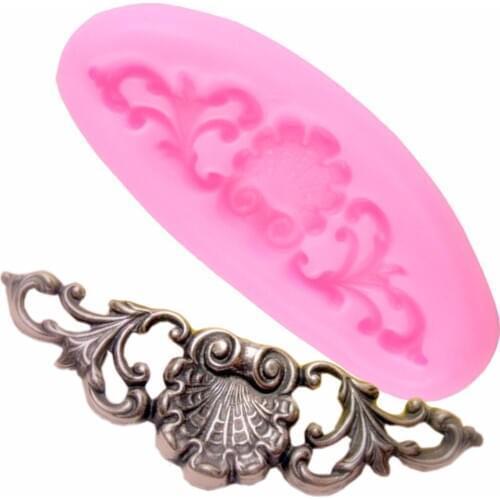 3D Unique Seashell Frame Silicone Mold Relief Cake Border Fondant Cake Decorating Tools Cupcake Candy Chocolate Gumpaste Mould