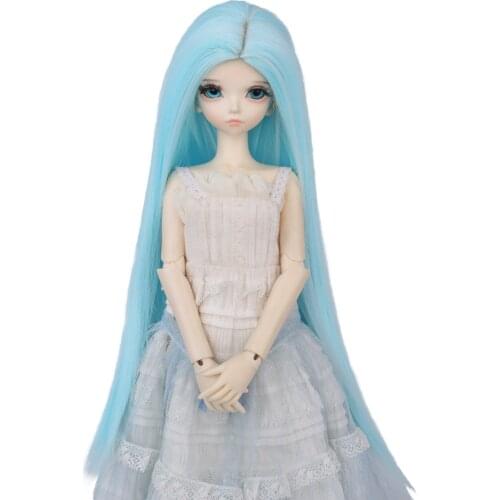 Aidolla 1/4 BJD Doll Wig Long Straight Hair Doll Accessories Solid Color DIY BJD Wig High Temperature Fiber Wig For Toy Hair