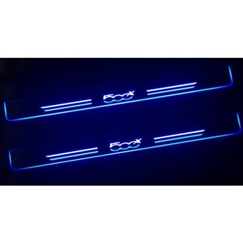 Welcome Pedal Lights For Fiat 500X 500 X 2015 - 2020 Pedal car Door Sill Pathway Lamp led thresholds scuff plates AUTO Avante md