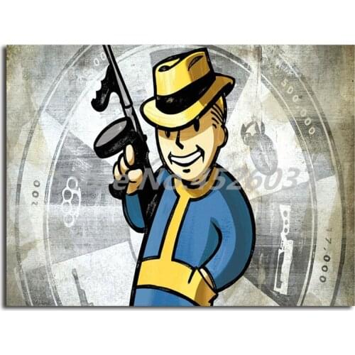 Fallout Vault Boy Wallpaper HD Wall Art Canvas Poster And Print Canvas Painting Decorative Picture Office Living Room Home Decor