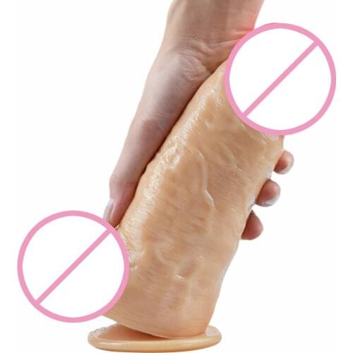 HOWOSEX Realistic Huge Giant Big Dildo with Testicles Glan Strong Suction Cup Thick Giant Dong G-Spot Large Penis for Women