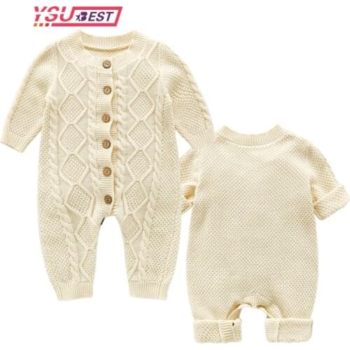 Knitted Baby Clothes Long Sleeve Newborn Baby Romper Winter Spring Baby Girl Romper Infant Jumpsuit Boy Romper Toddler Sweater