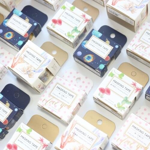Domikee cute foil cartoon school student decoration masking tape for diary planner notebooks,kawaii DIY decorative washi tape
