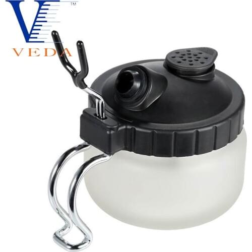 Multi-Purpose Airbrush Cleaner Cleaning Pot Jar Glass Filters Cleaner Air Brush Holder Repair Tool for Cake Body Paint Nail