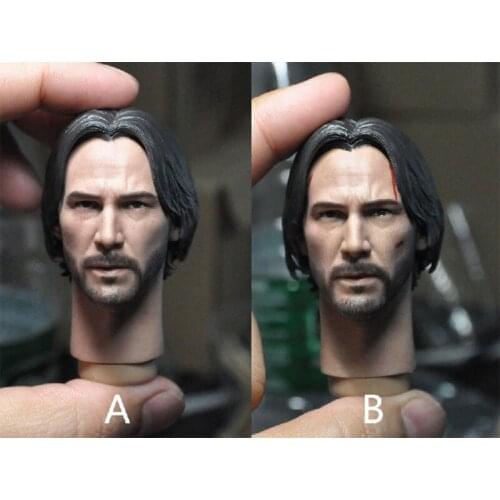 1/6 Scale Keanu Reeves Head Models High quality for 12''Figures Bodies Accessories DIY