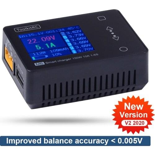 RCM6 150w10 servo tester tool kit ADC output 1-6s color screen multi-function charger and diagnosis 2020 V2