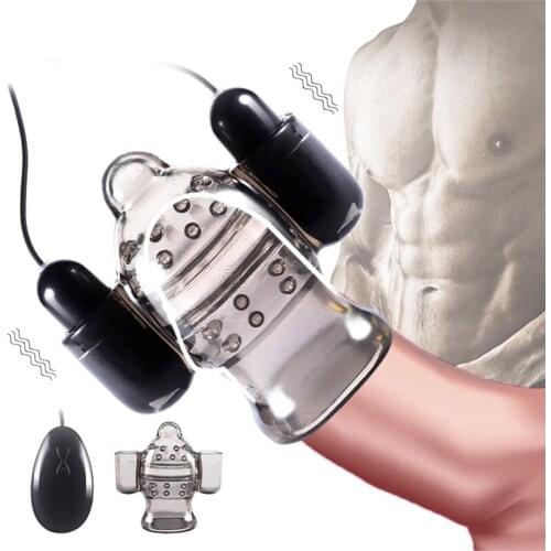 Penis Pump Vibrator Glans Sleeve Holy Trainer Delay Ejaculation Adult Sex Toys for Men Masturbator Penis Massage Bullet Vibrator