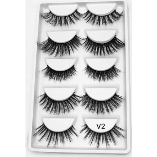3D mink lashes mix false eyelashes 5 pairs natural mink eyelashes makeup eyelash Extension Fake eye lashes long thick handmade